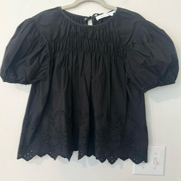 ASTR Black Peasant Style Women’s Blouse XL - Picture 1 of 7